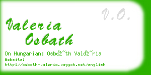 valeria osbath business card